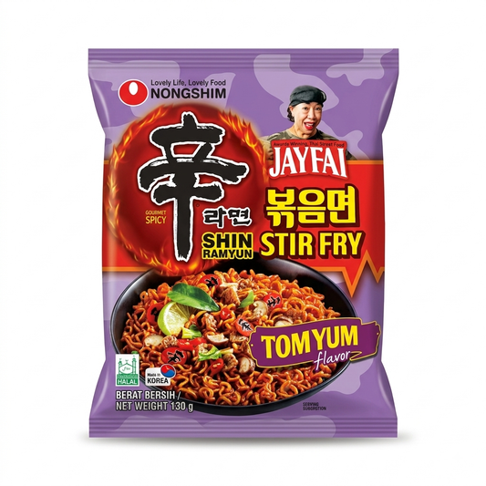 Nongshim Shin Ramyun Stir Fry Tom Yum Net weight: 130 g.